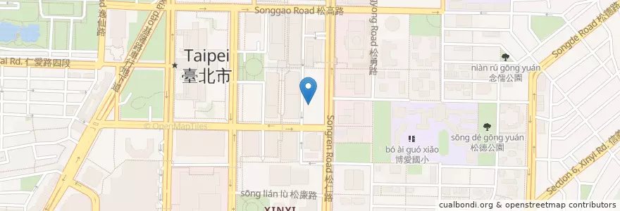 Mapa de ubicacion de 偷飯賊 밥도둑 en Taiwan, 新北市, Taipé, 信義區.