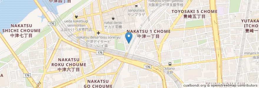 Mapa de ubicacion de ステラ en Japon, Préfecture D'Osaka, 大阪市, 北区.