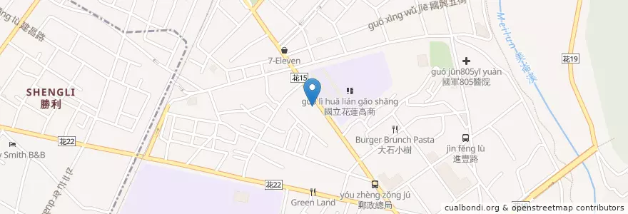 Mapa de ubicacion de 郭文勵皮膚科 en 台湾, 台湾省, 花蓮県, 花蓮市.