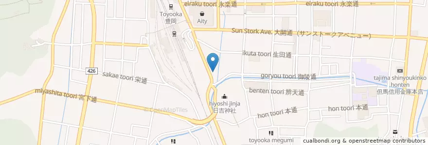 Mapa de ubicacion de らいふステーション豊岡 en اليابان, 兵庫県, 豊岡市.