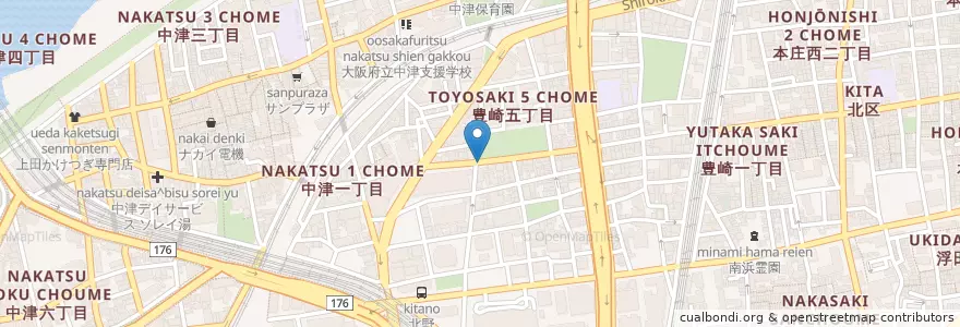 Mapa de ubicacion de エジプト料理メヤメヤ en Japan, 大阪府, Osaka, 北区.