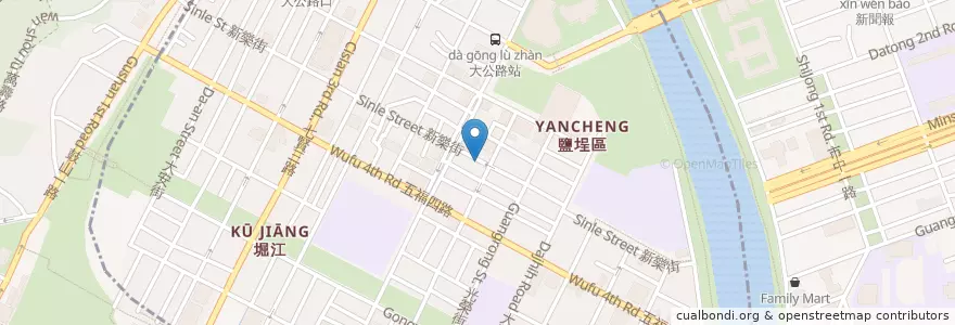 Mapa de ubicacion de 林爸廚房 en Тайвань, Гаосюн, 鹽埕區.