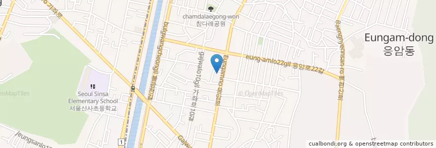 Mapa de ubicacion de 태평양 리드팜약국 en 대한민국, 서울, 은평구, 응암3동.