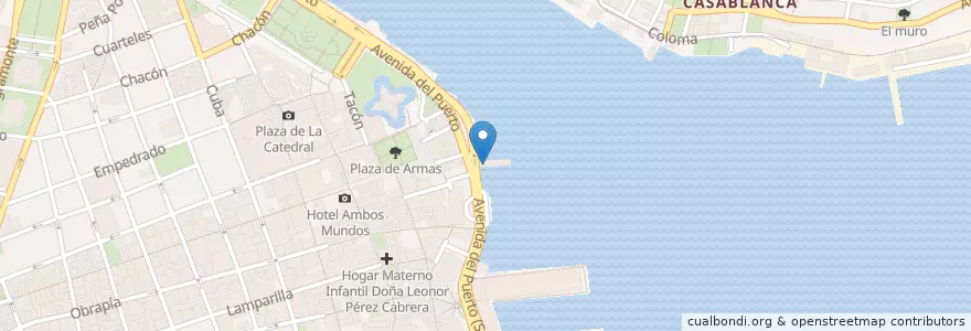 Mapa de ubicacion de Bar Cafetería en کوبا, La Habana.