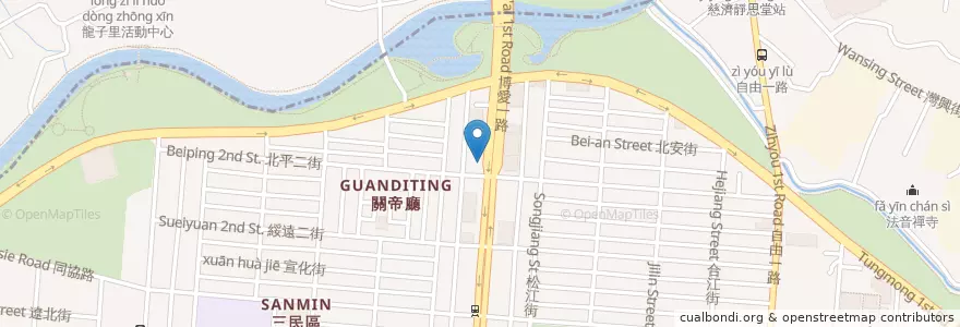Mapa de ubicacion de 吾家cafe en Taiwan, Kaohsiung, Sanmin.