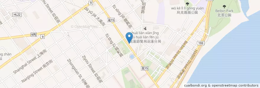 Mapa de ubicacion de 路易莎咖啡 en Taïwan, Province De Taïwan, Comté De Hualien, Hualien.