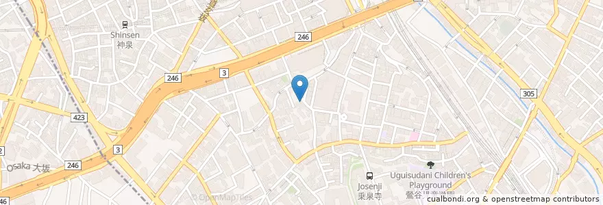 Mapa de ubicacion de 東京教会 en Japan, Tokio, 渋谷区.