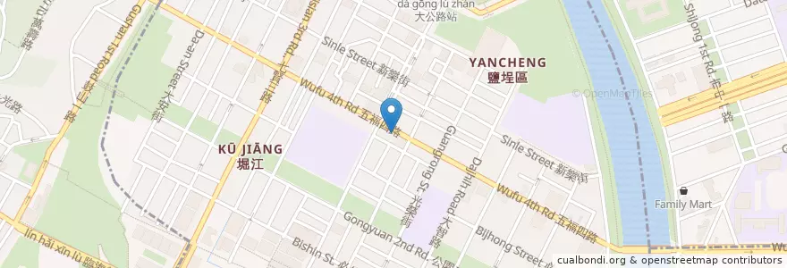 Mapa de ubicacion de 東京小城 en 臺灣, 高雄市, 鹽埕區.
