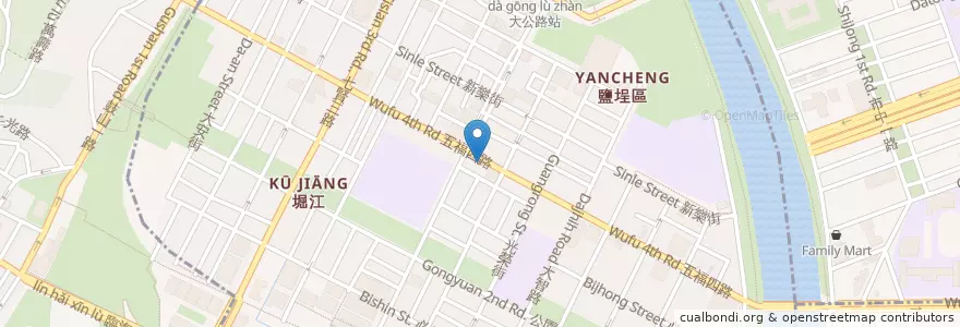 Mapa de ubicacion de 小韓國 en Тайвань, Гаосюн, 鹽埕區.