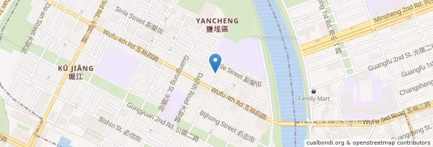 Mapa de ubicacion de 隨豐餐廳 en تايوان, كاوهسيونغ, 鹽埕區.