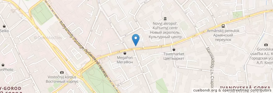 Mapa de ubicacion de Макдоналдс en 俄罗斯/俄羅斯, Центральный Федеральный Округ, Москва, Центральный Административный Округ.