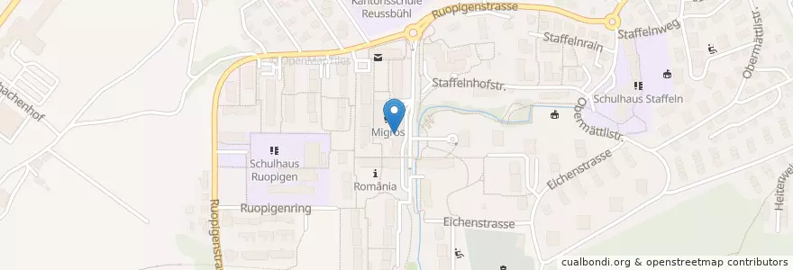 Mapa de ubicacion de TopPharm Apotheke & Drogerie Ruopigen en Switzerland, Luzern, Luzern.