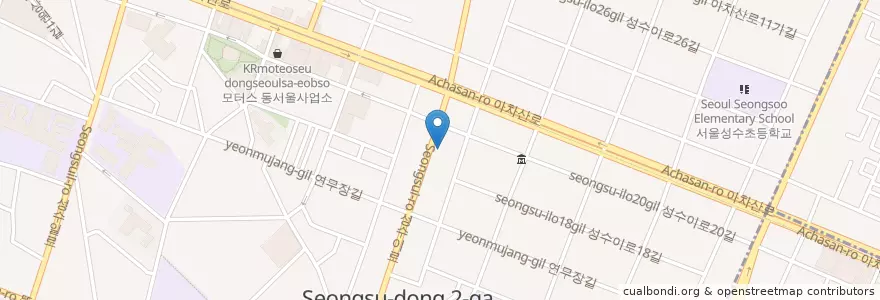 Mapa de ubicacion de 스타벅스 en 대한민국, 서울, 성동구, 성수2가3동.