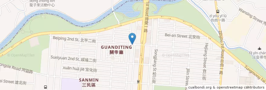 Mapa de ubicacion de 林嘉義火雞肉飯 en تایوان, کائوهسیونگ, 三民區.