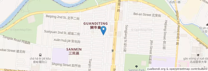 Mapa de ubicacion de 祥豪記火雞肉飯 en Taiwan, Kaohsiung, 三民區.