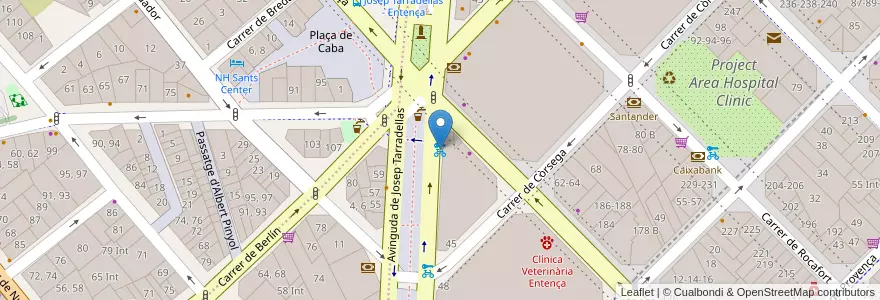Mapa de ubicacion de 75 - Josep Tarradellas 58 en スペイン, カタルーニャ州, Barcelona, バルサルネス, Barcelona.