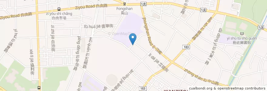 Mapa de ubicacion de Café de Homer en Taiwán, Kaohsiung, 鳳山區.