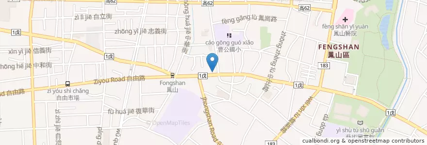Mapa de ubicacion de 星巴克 en 臺灣, 高雄市, 鳳山區.