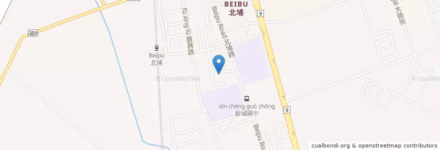 Mapa de ubicacion de 蕭彰補習班 en Tayvan, 臺灣省, Hualien, 新城鄉.
