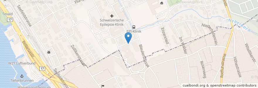 Mapa de ubicacion de Quadratbrunnen Piazza Epi en Zwitserland, Zürich, Bezirk Zürich, Zürich.