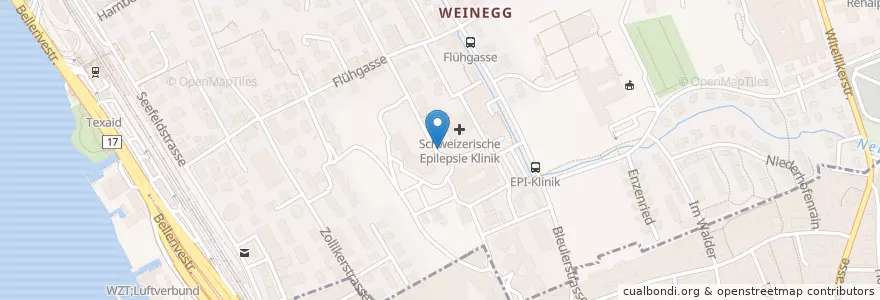 Mapa de ubicacion de Ziehbrunnen en Switzerland, Zurich, District Zurich, Zurich.