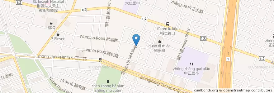 Mapa de ubicacion de 閤豐自助餐 en Taïwan, Kaohsiung, District De Lingya.