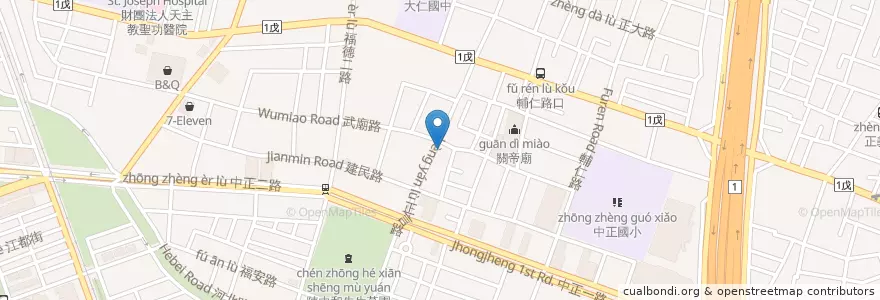 Mapa de ubicacion de 方春烤鴨 en تايوان, كاوهسيونغ, 苓雅區.