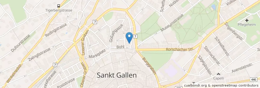 Mapa de ubicacion de non olet en Switzerland, Sankt Gallen, Wahlkreis St. Gallen, St. Gallen.