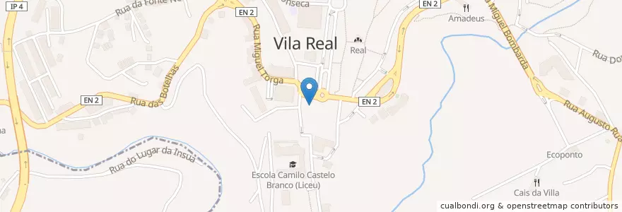 Mapa de ubicacion de Café Clássico en 葡萄牙, 北部大區, Douro, Vila Real, Vila Real, Vila Real.
