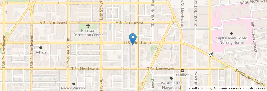 Mapa de ubicacion de Madjet Restaurant en États-Unis D'Amérique, Washington, Washington.