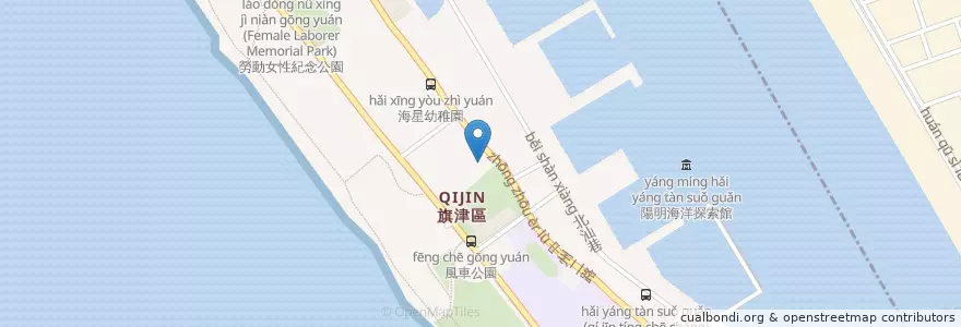 Mapa de ubicacion de 臺灣中油 en Taiwan, Kaohsiung, Qijin.