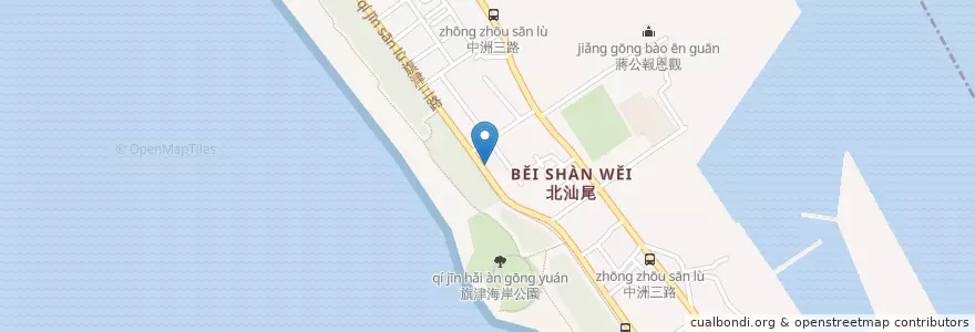Mapa de ubicacion de 小恐龍幼兒園 en Taiwán, Kaohsiung, 旗津區.