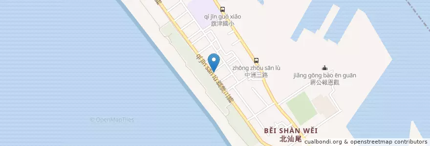 Mapa de ubicacion de 斗六冰城 en Tayvan, Kaohsiung, 旗津區.