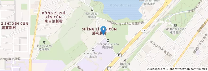 Mapa de ubicacion de 極道らーめん en Тайвань, Гаосюн, 左營區.