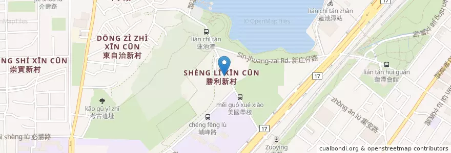 Mapa de ubicacion de 左營文式聖殿 en Taiwan, Kaohsiung, Zuoying District.