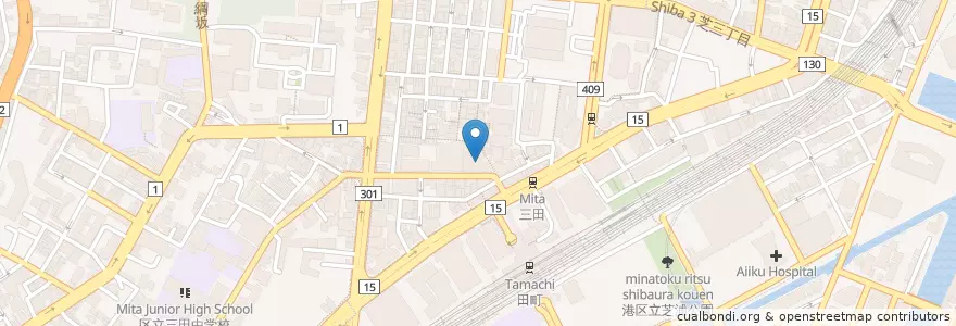 Mapa de ubicacion de 読売東京理工医療福祉専門学校 en Japan, 東京都, 港区.
