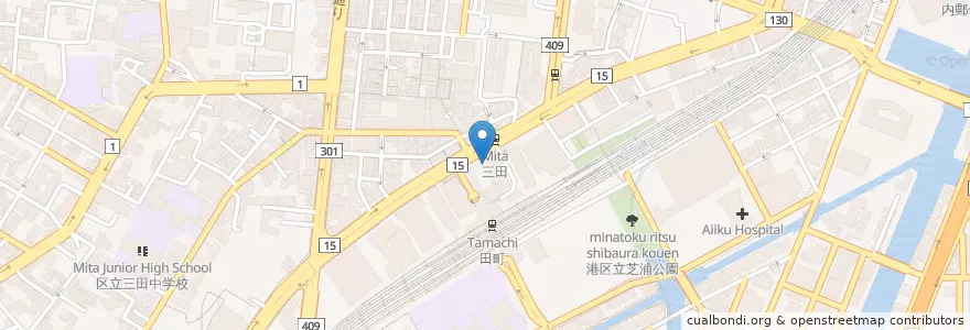 Mapa de ubicacion de 三菱UFJ銀行 en 日本, 東京都, 港区.