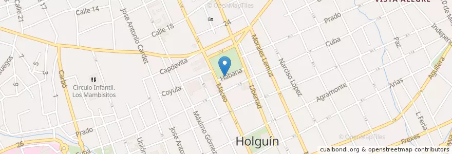Mapa de ubicacion de Café El Golazo en Cuba, Holguín, Holguín.