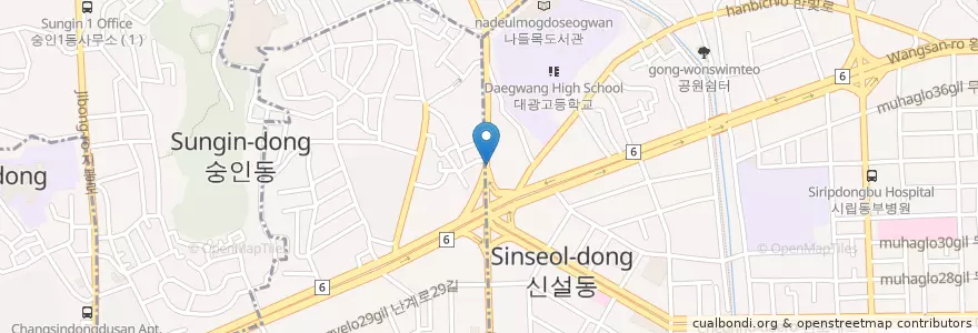 Mapa de ubicacion de 숙성김치생삼겹 en Corée Du Sud, Séoul.