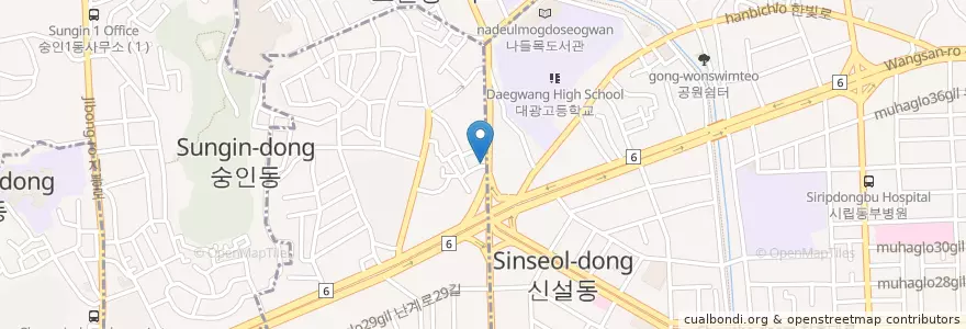 Mapa de ubicacion de 유신자원(고물상) en Südkorea, Seoul.