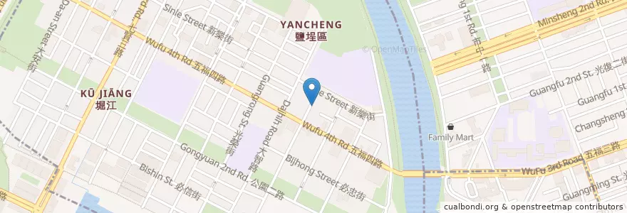 Mapa de ubicacion de 高雄聖教會 en 타이완, 가오슝시, 옌청구.