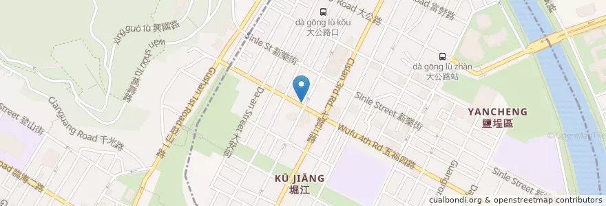 Mapa de ubicacion de 里歐歐式早餐 en 臺灣, 高雄市, 鹽埕區.