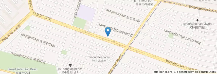 Mapa de ubicacion de 레드브릭175 en 韩国/南韓, 首尔, 松坡區, 잠실본동.