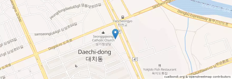 Mapa de ubicacion de 덕스어학원 en كوريا الجنوبية, سول, 강남구, 대치동, 대치2동.