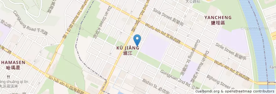 Mapa de ubicacion de 鹽埕基督教會 en 타이완, 가오슝시, 옌청구.