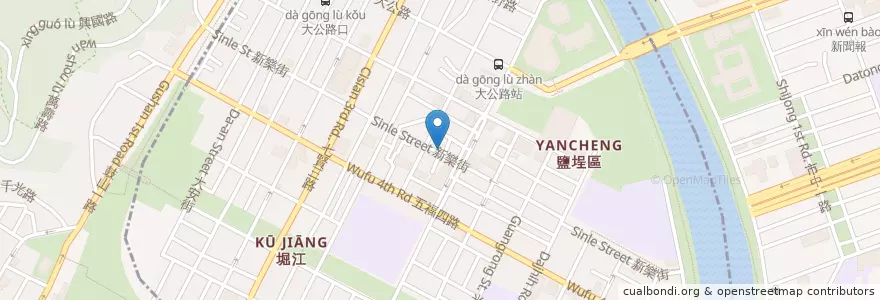 Mapa de ubicacion de 鹽埕地家 en 台湾, 高雄市, 塩埕区.