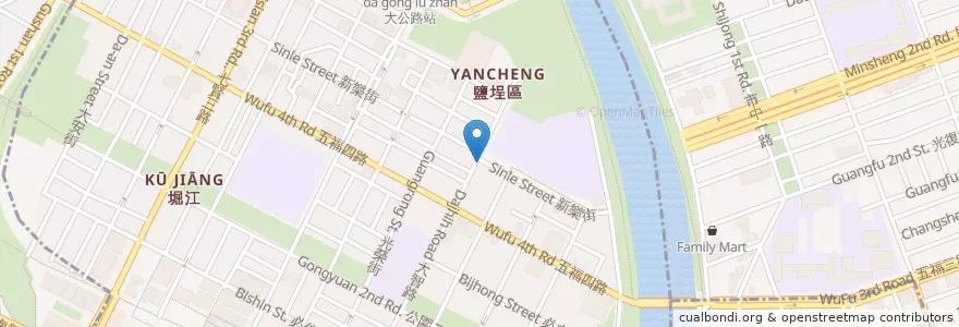Mapa de ubicacion de 六姐傳統蛋餅 en 臺灣, 高雄市, 鹽埕區.