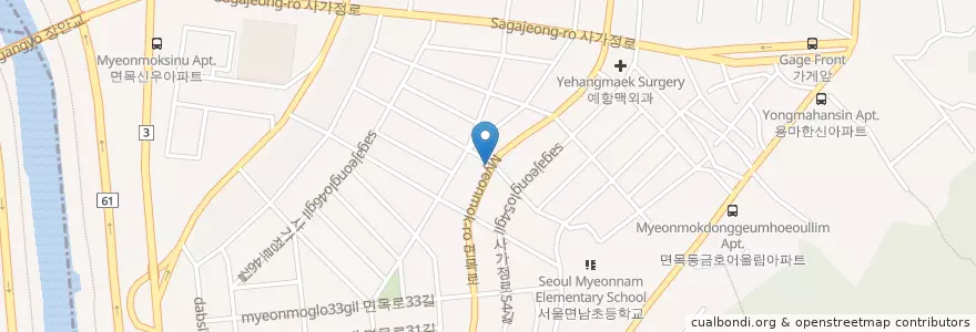 Mapa de ubicacion de NH농협365 en 대한민국, 서울, 중랑구.