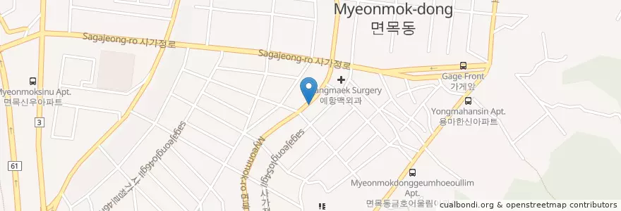 Mapa de ubicacion de 이학갈비2F              STARBUCKS COFFEE en Zuid-Korea, Seoel, 중랑구.