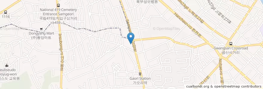 Mapa de ubicacion de 동보한의원 en Korea Selatan, 서울, 강북구, 수유2동, 인수동.